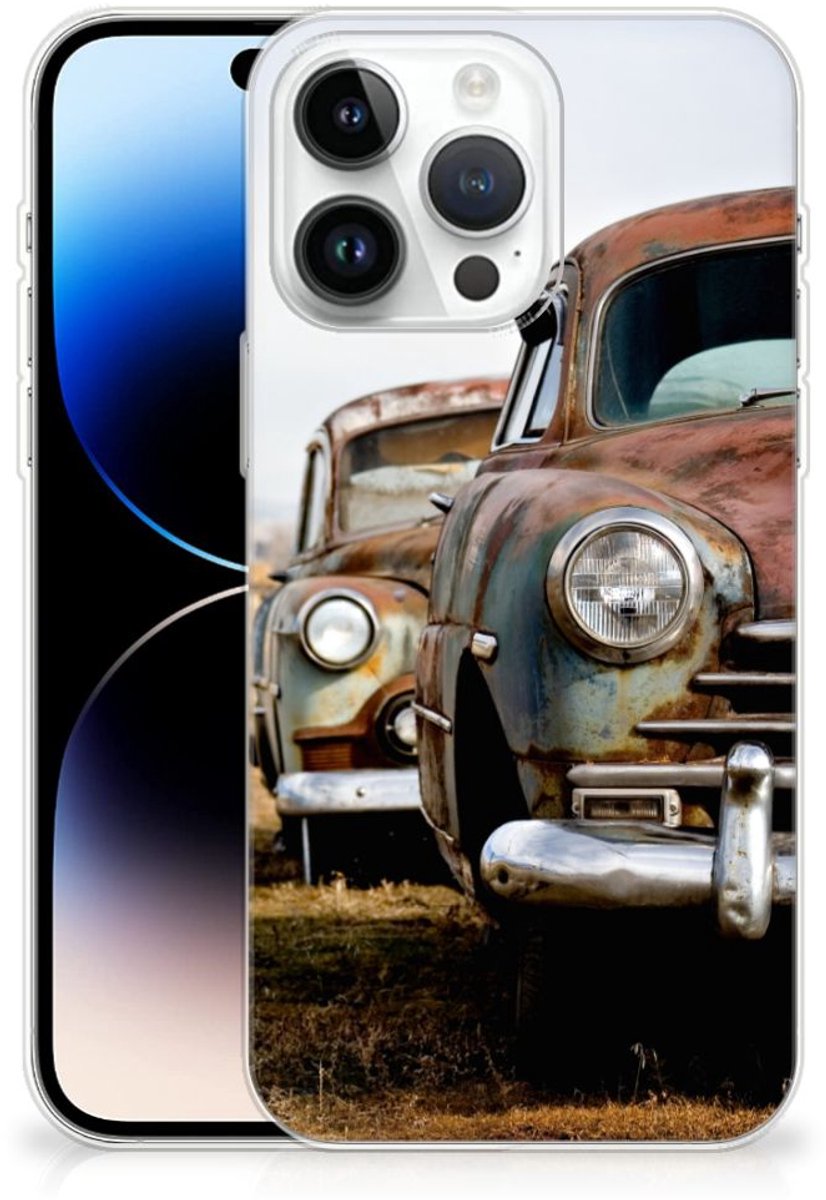 iPhone 14 Pro Max Siliconen Hoesje met foto Vintage Auto