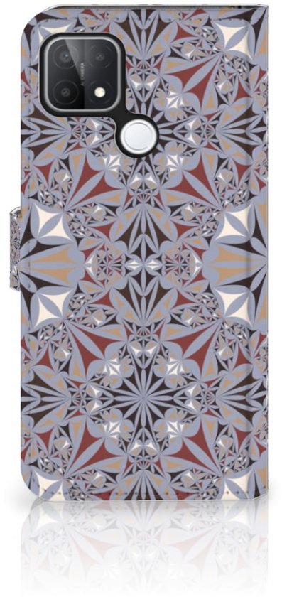 Etui pour téléphone portable OPPO A15 Flipcover Flower Tiles