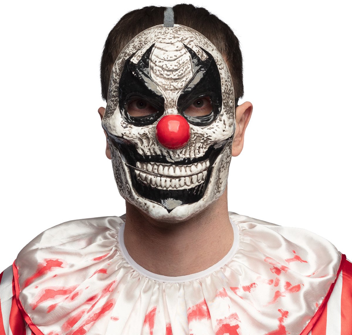 Boland - Masker Horrible clown met beweegbare kaak - Volwassenen - Clown - Monster - Horror - Circus - Halloween - Cosplay - Themafeest - Carnaval