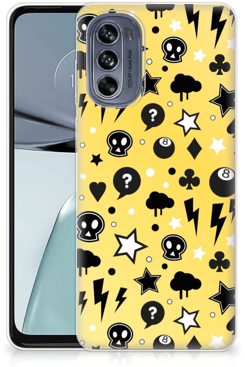 Silicone Back Case Motorola Moto G62 5G Punk Geel