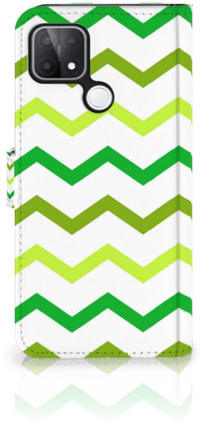 Etui pour téléphone OPPO A15 Etui à rabat Zigzag Vert