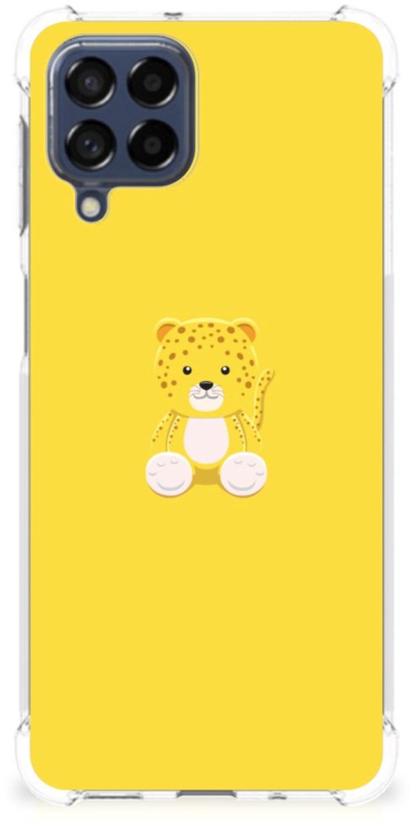Samsung Galaxy M53 Stevig Bumper Hoesje Baby Leopard