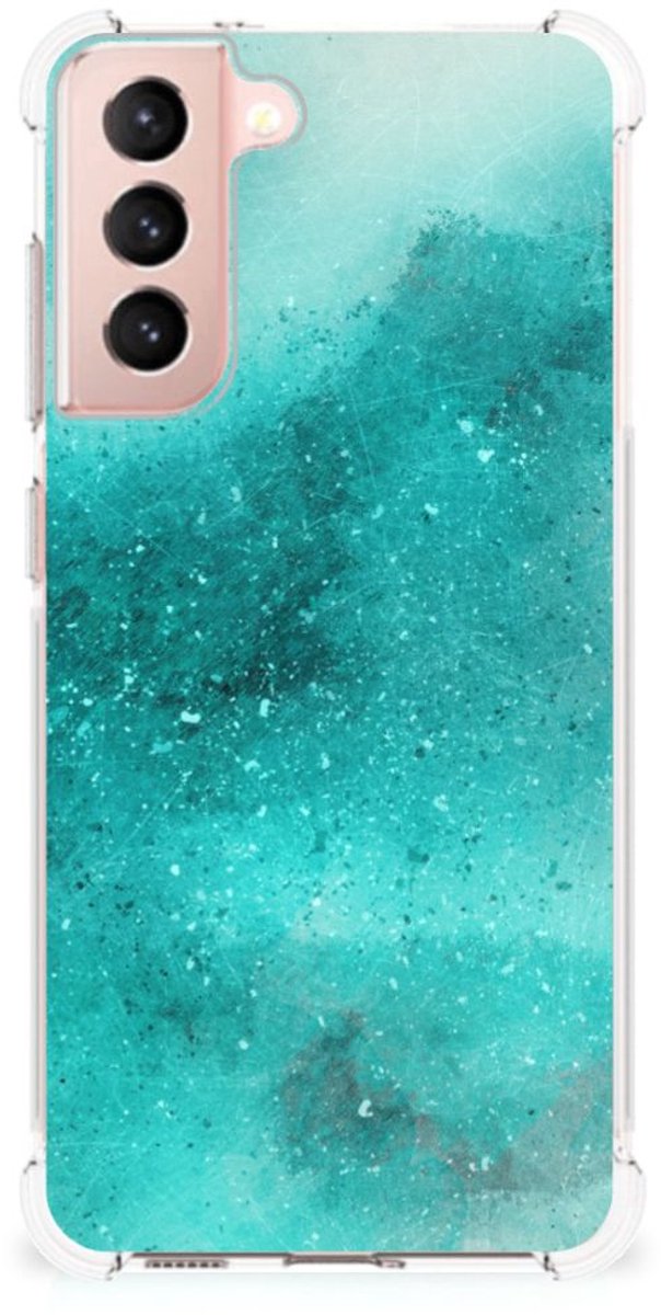 Back Cover Samsung Galaxy S21 FE Painting Blue