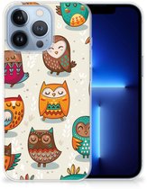 Coque Téléphone pour Apple iPhone 13 Pro Silicone Gel Case Joyeux Owls