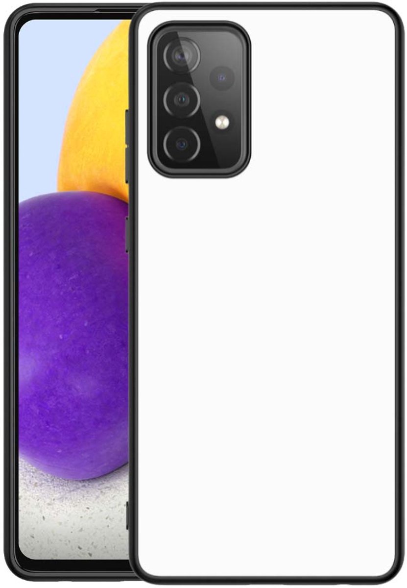 TPU Backcover Hoesje Samsung Galaxy A71 Zwart/wit