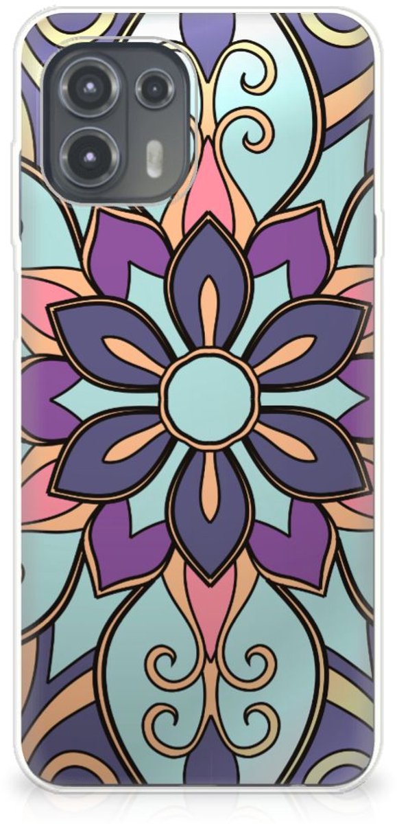 Motorola Edge 20 Lite TPU Case Purple Flower