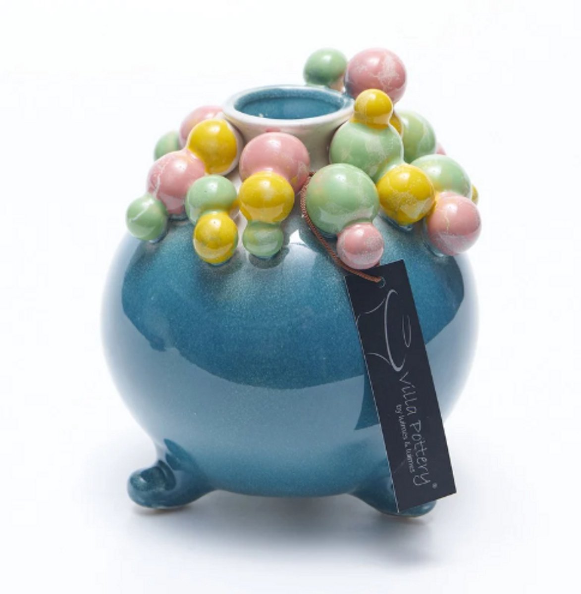 Villa Pottery Vaas - Villa Pottery - Woondecoratie - Decoratie - Voorjaar - Porselein - Waterdicht - Piccadilly 1_2 Blue Blauw