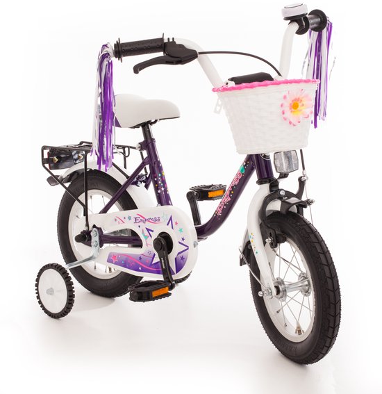 Bachtenkirch Empress, kinderfiets, 12 inch, lila en wit van BAC — afbeelding 3