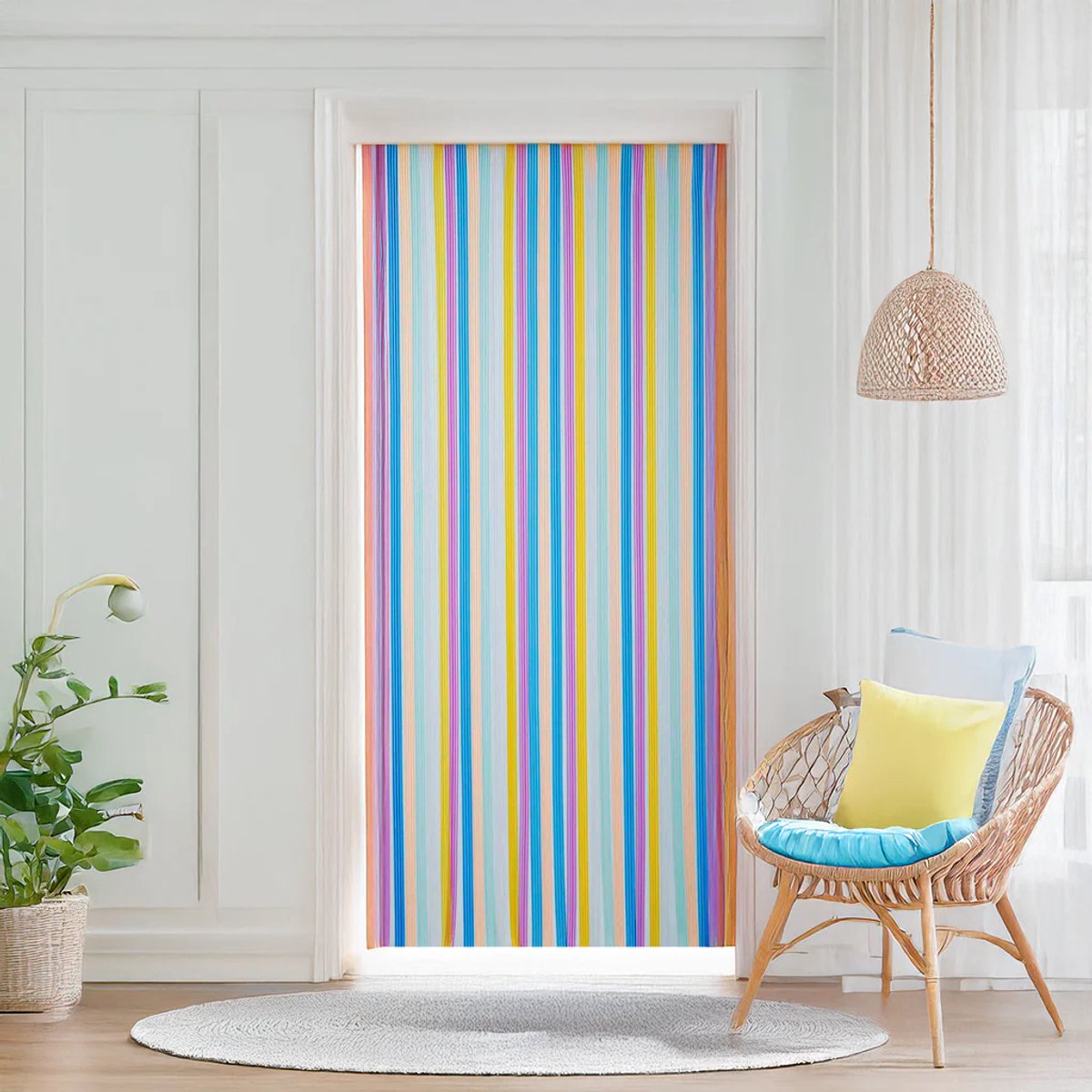 Vliegengordijn lamellen multicolor 100x220