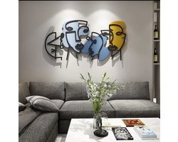 Picasso Stijl-Wanddecoratie-Abstract-3D Schilderij-Muurdecoratie-Picasso stijl muurdecoratie-Wanddecoratie Metaal-Muurdecoratie Metaal-Kunst-Schilderij