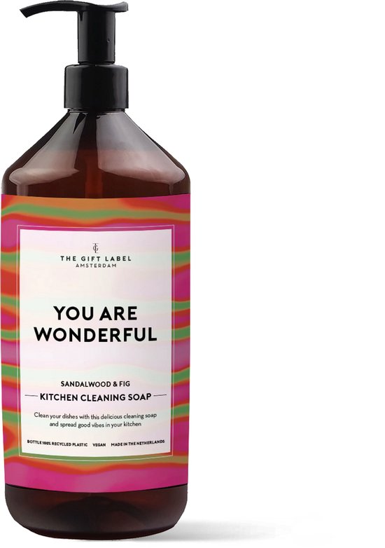 The Gift Label - Kitchen Cleaning Soap sandalwood en fig 1L