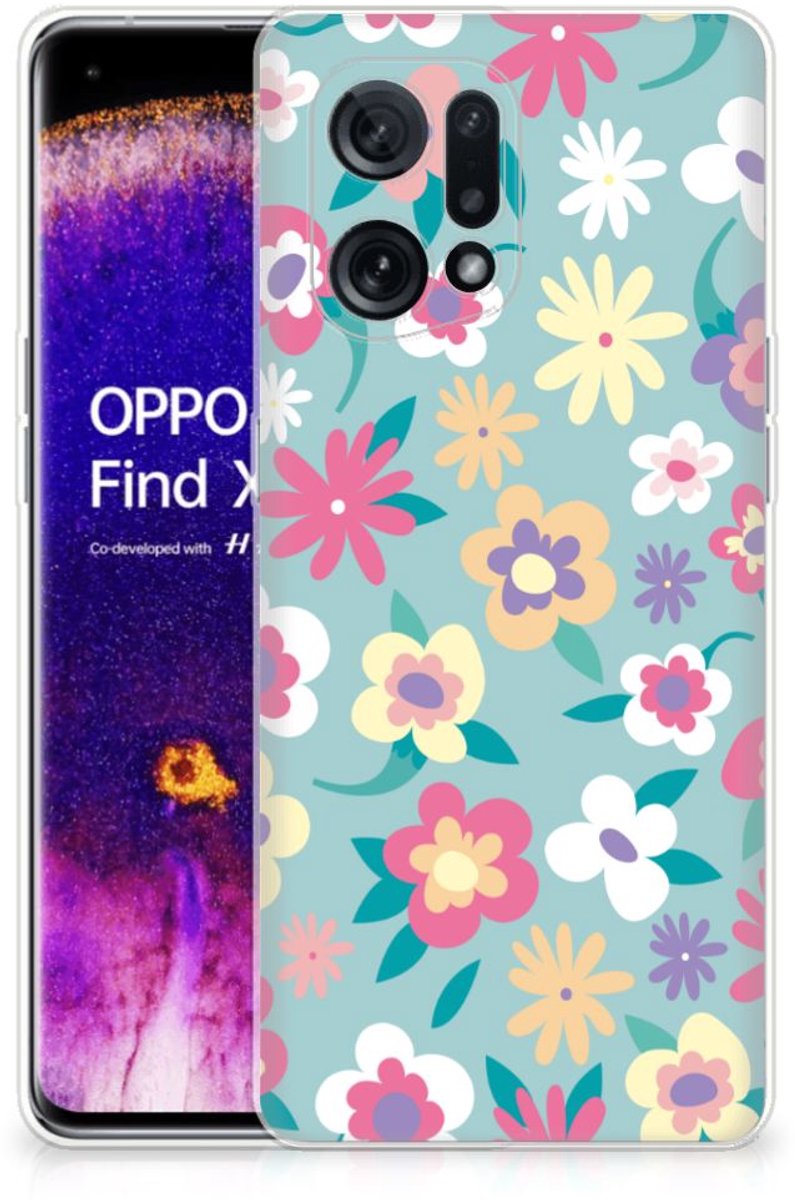 TPU Hoesje voor OPPO Find X5 TPU Case Flower Power