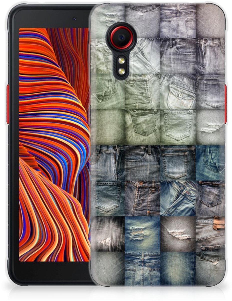 Silicone Back Cover Samsung Galaxy Xcover 5 Spijkerbroeken