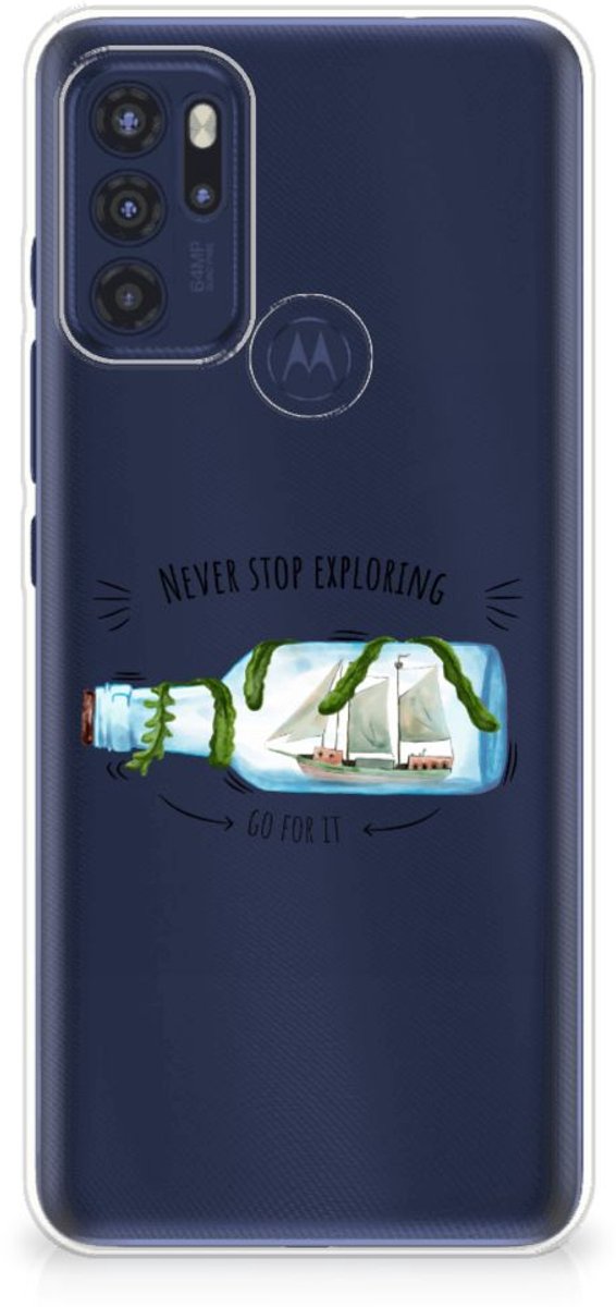 Motorola Moto G60s Telefoonhoesje met Naam Boho Bottle
