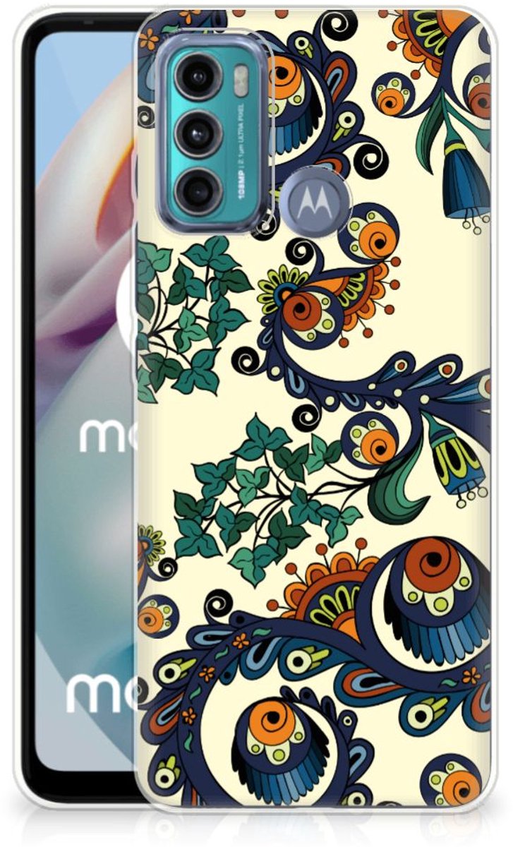 Siliconen Hoesje Motorola Moto G60 Barok Flower
