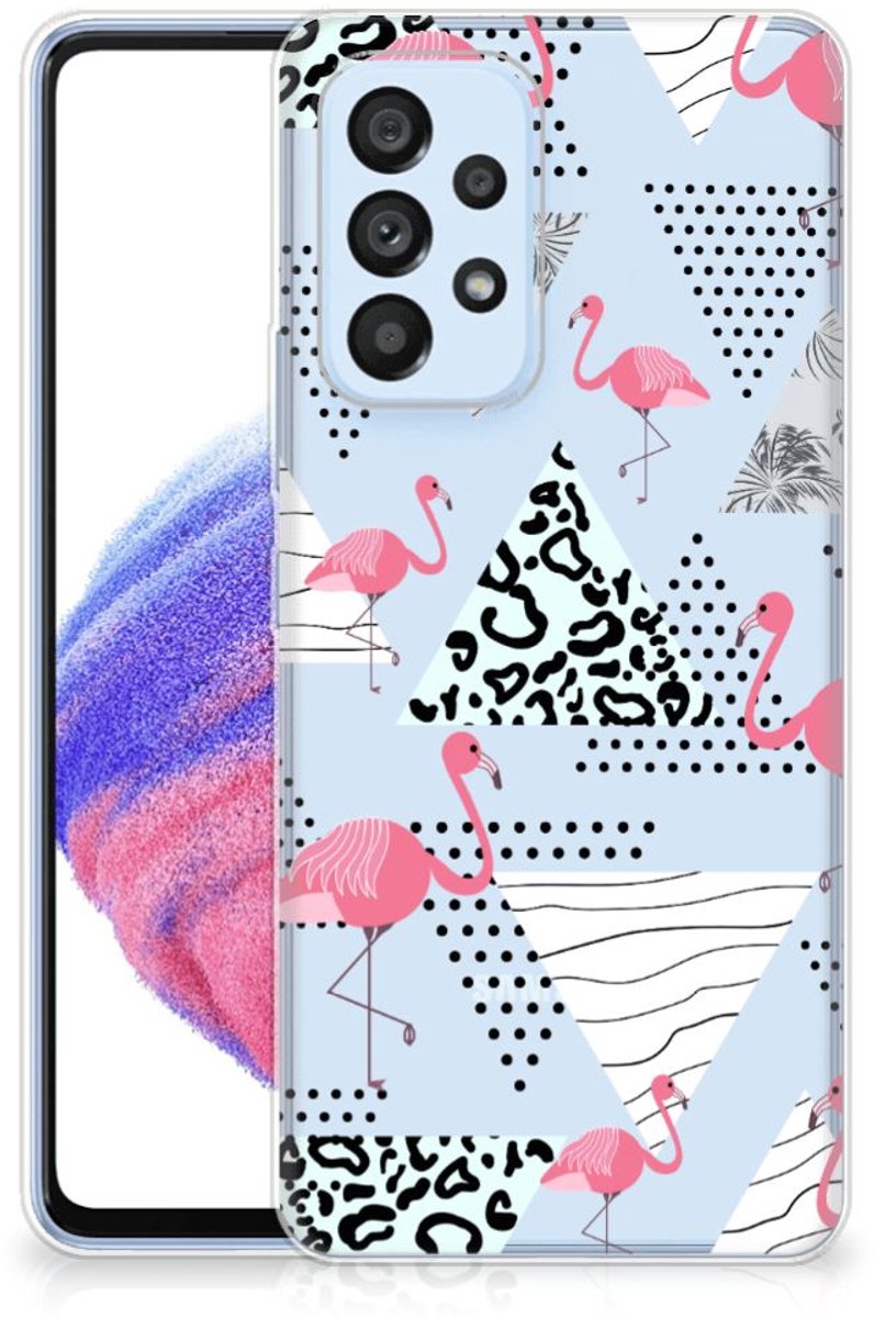 Samsung Galaxy A53 5G TPU Hoesje Flamingo Triangle