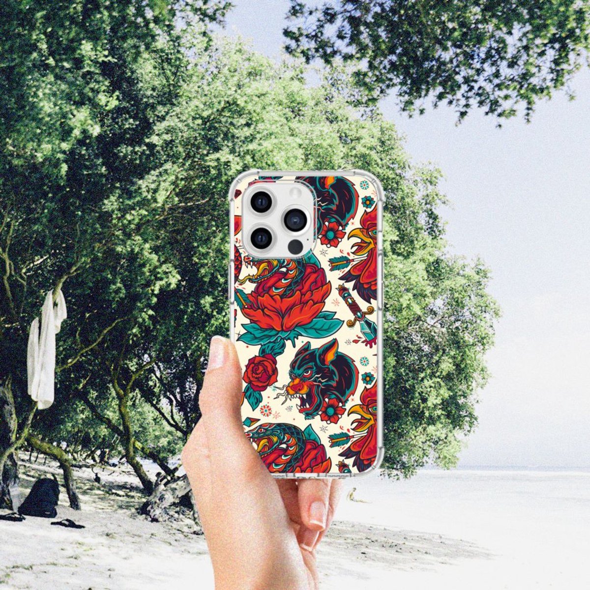 Anti-shock Hoesje met foto voor iPhone 13 Pro Max Old Skool