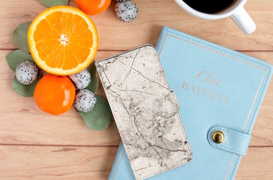 Étui pour téléphone Folder OPPO A15 Marbre Beige