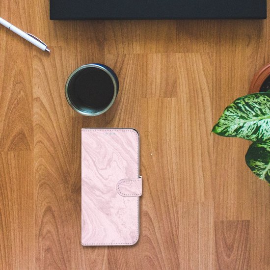 Étui pour téléphone portable OPPO A76 | A96 Etui Flip Marbre Pink