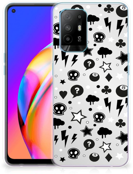 OPPO de téléphone OPPO A94 5G | Reno5 Z Silicone Back Cover Argent Punk