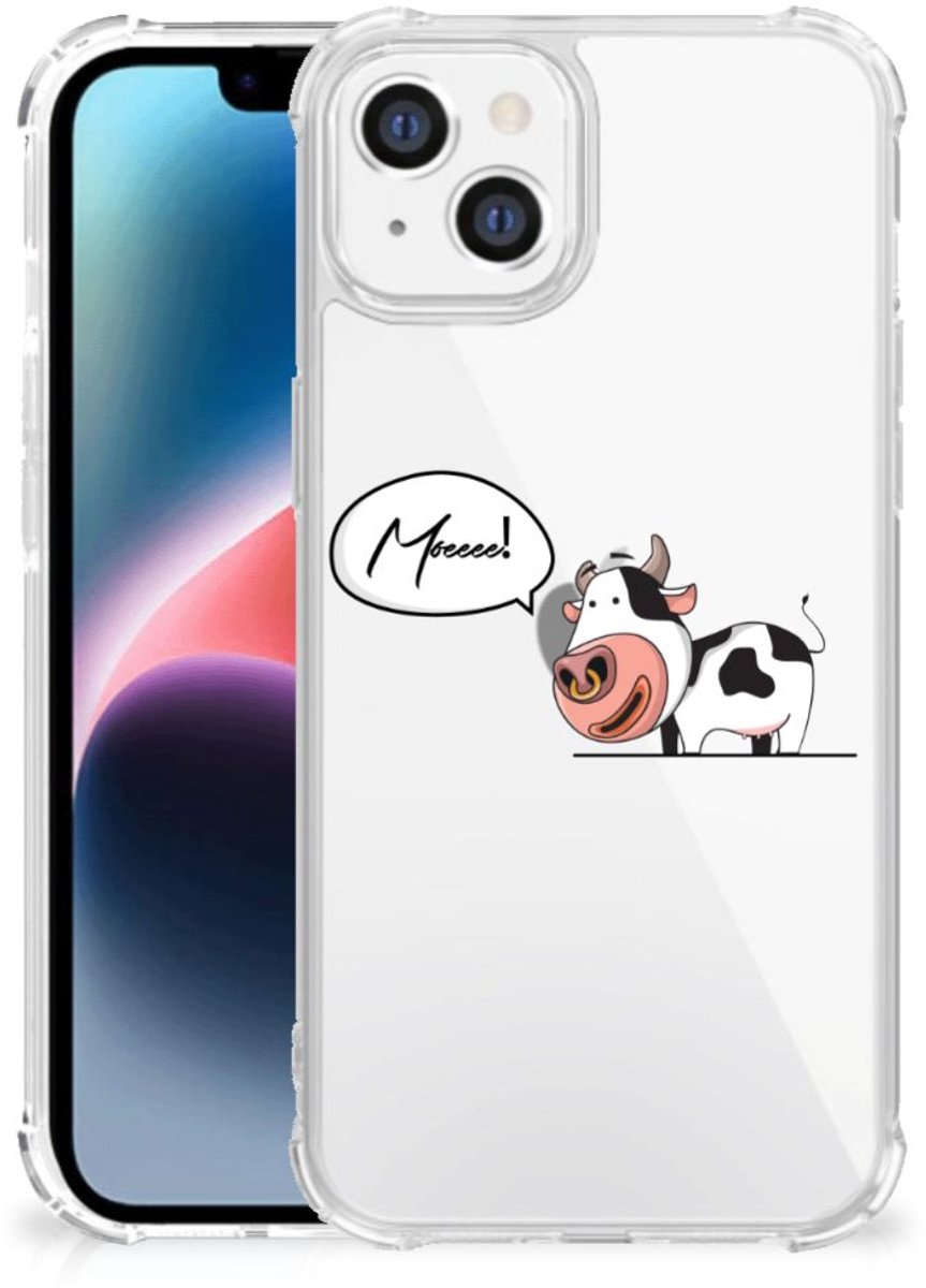 Apple iPhone 14 Plus Stevig Bumper Hoesje Cheeky Cow