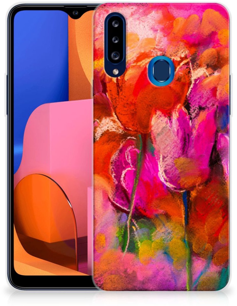 Hoesje maken Samsung Galaxy A20s Tulips