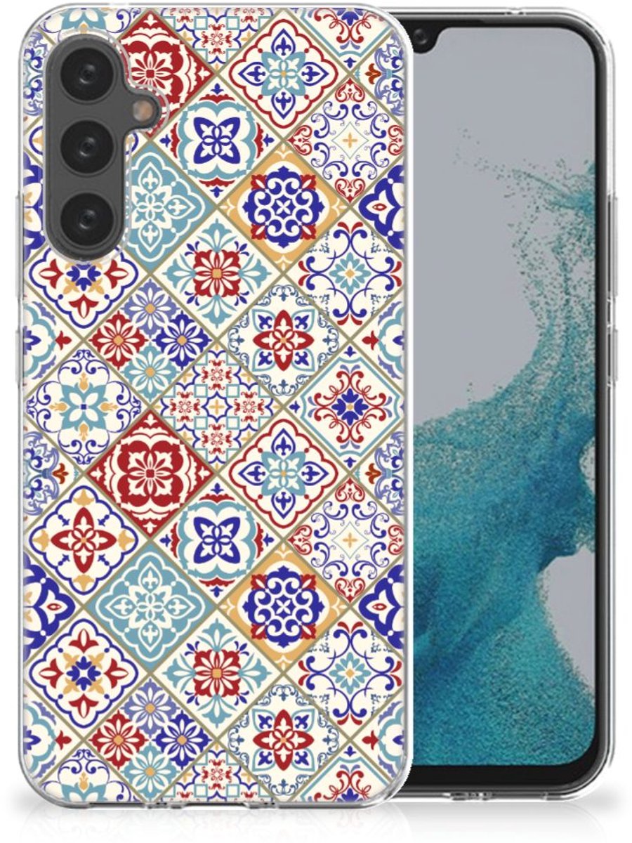 Samsung Galaxy A34 TPU Siliconen Hoesje Tiles Color