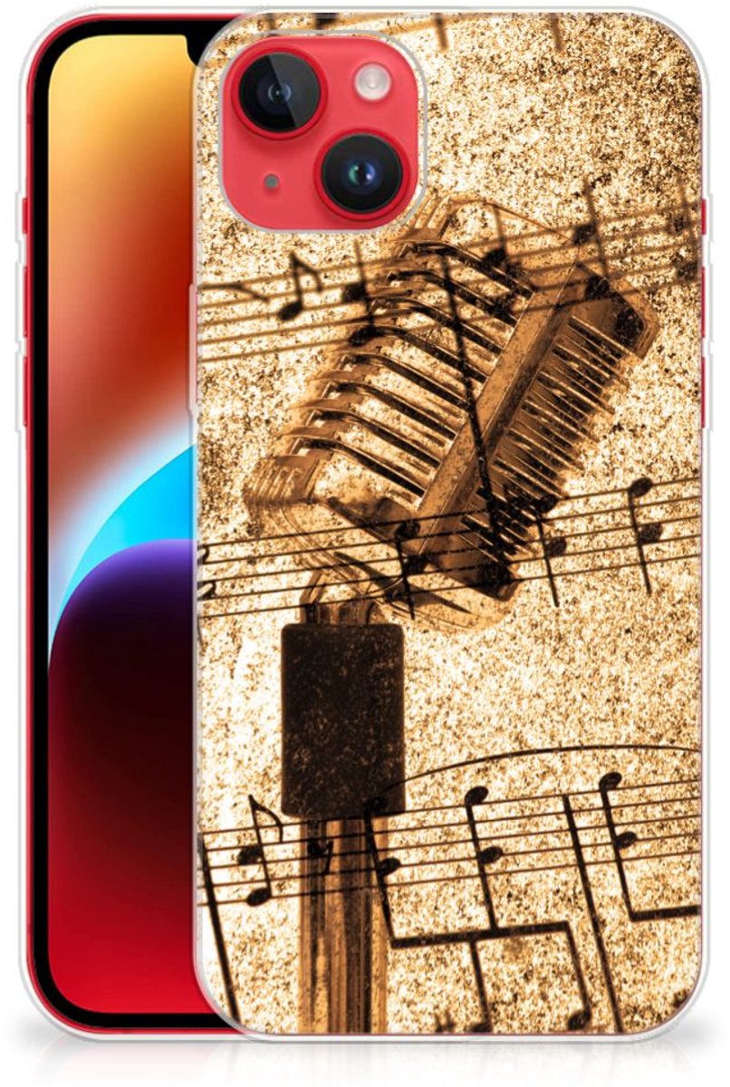 iPhone 14 Plus Siliconen Hoesje met foto Bladmuziek