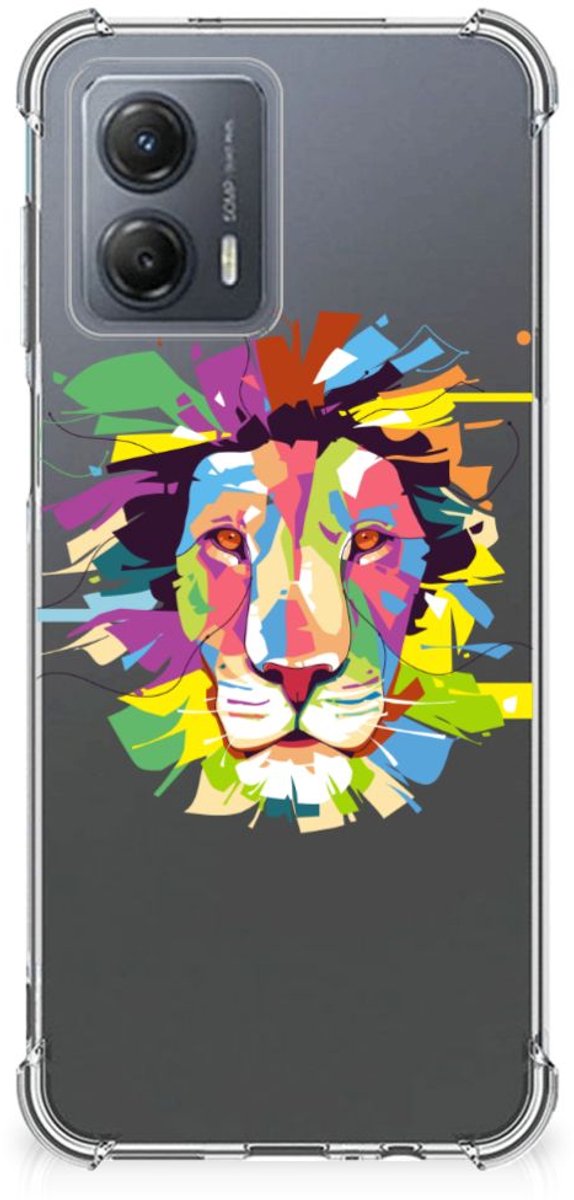 Motorola Moto G53 Stevig Bumper Hoesje Lion Color