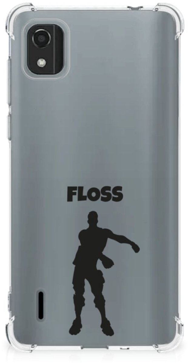 TPU Case Anti-Shock voor Nokia C2 2nd Edition Stevig Bumper Hoesje Floss