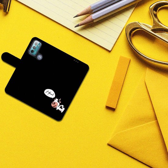 Flip Cover Coque Motorola Moto G60 Vache Cadeau Personnalisé