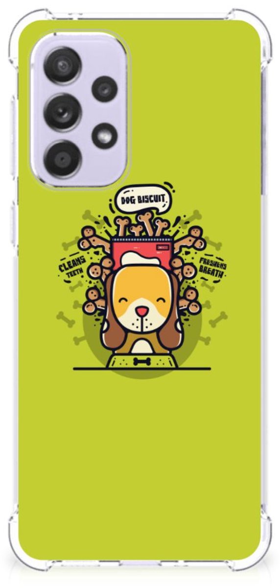 Samsung Galaxy A33 Stevig Bumper Hoesje Doggy Biscuit