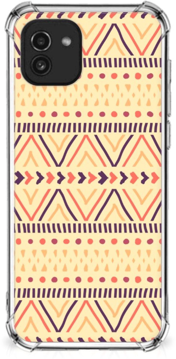Samsung Galaxy A03 Doorzichtige Silicone Hoesje Aztec Yellow