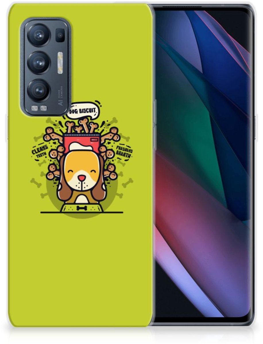 OPPO Find X3 Neo Telefoonhoesje met Naam Doggy Biscuit
