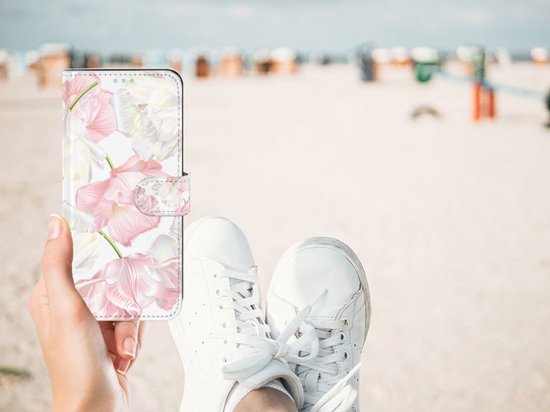 Étui pour téléphone portable OPPO A74 4G portefeuille livre étui cadeau pour Maman Lovely fleurs