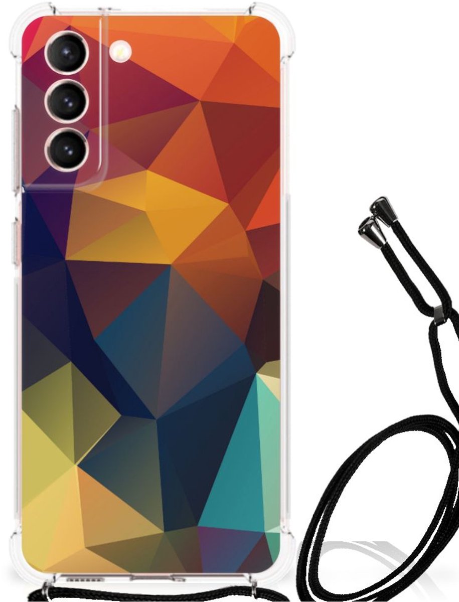 Samsung Galaxy S21 FE Shockproof Case Polygon Color