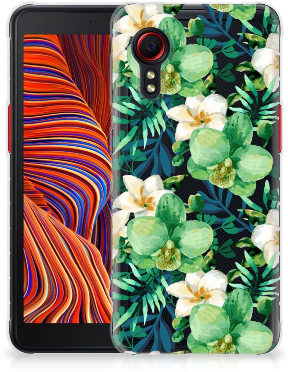 Samsung Galaxy Xcover 5 TPU Case Orchidee Groen