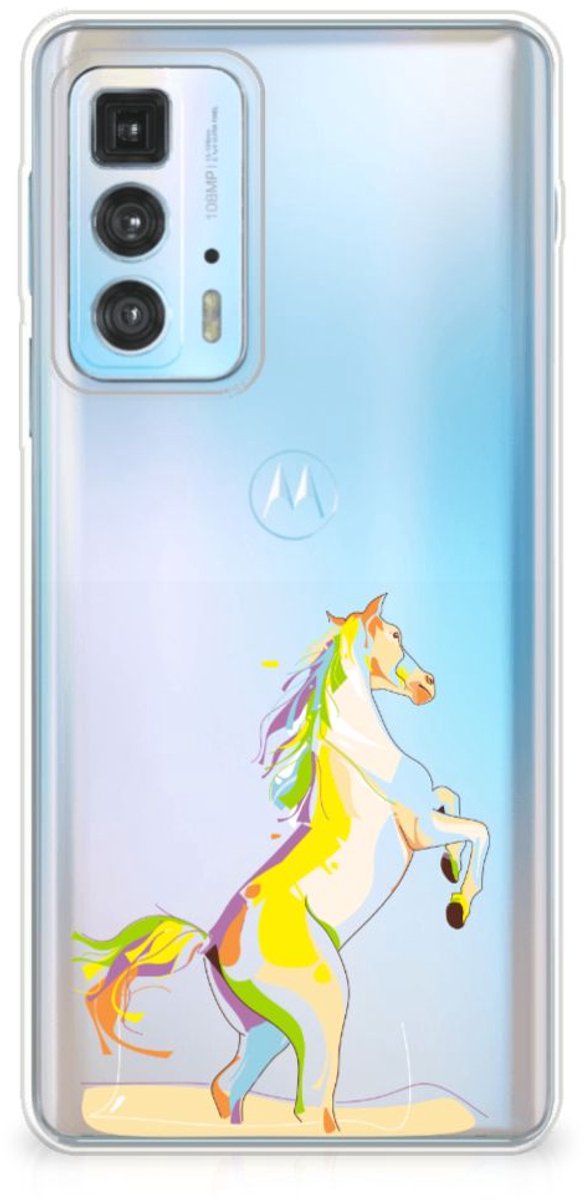 Motorola Edge 20 Pro Telefoonhoesje met Naam Horse Color