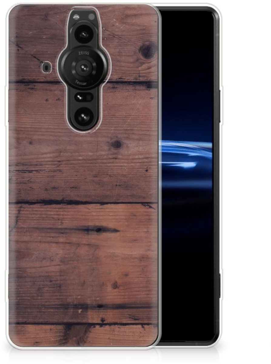 Sony Xperia Pro-I Bumper Hoesje Old Wood