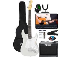 Finesse Elektrische Gitaar met Versterker - met Videocursus - Gitaar - Volwassenen - Kind