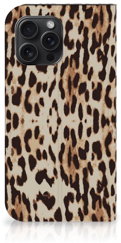 Étui pour Smartphone adapté à iPhone 15 Pro Max Book Cover Léopard