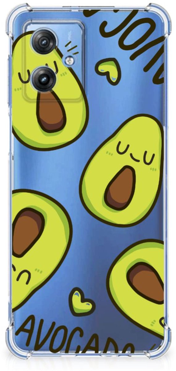 Motorola Moto G54 Stevig Bumper Hoesje Avocado Singing