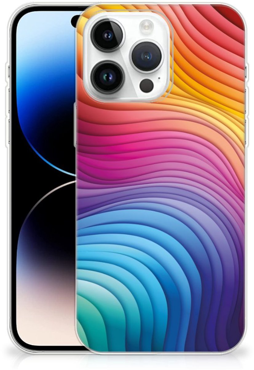 TPU Hoesje voor iPhone 14 Pro Max Regenboog
