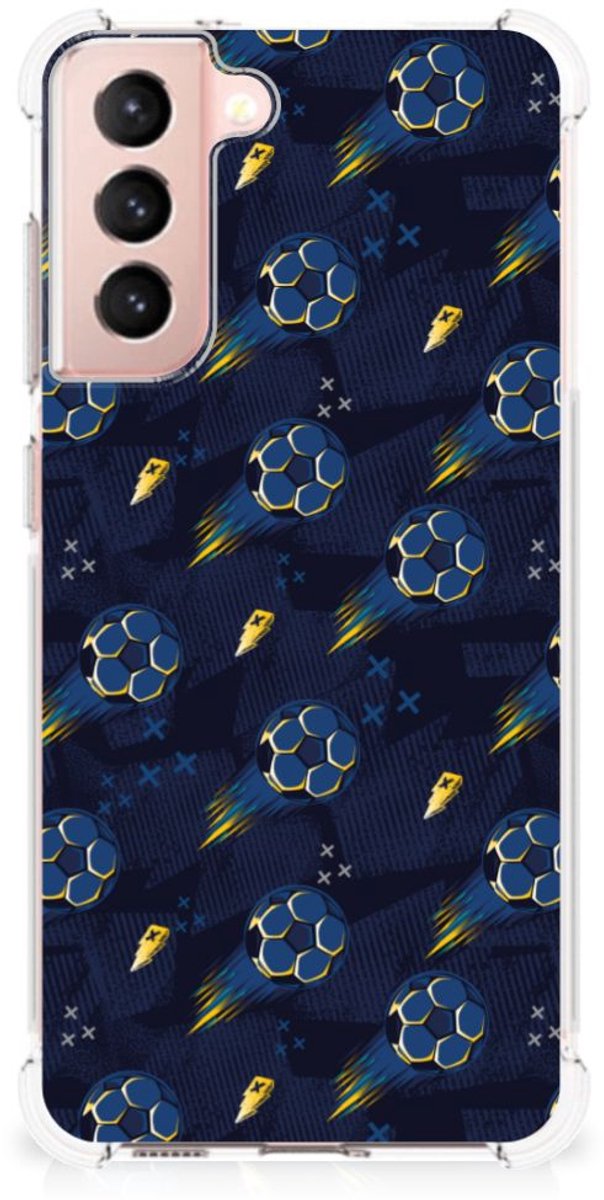 Doorzichtige Silicone Hoesje voor Samsung Galaxy S21 FE Voetbal