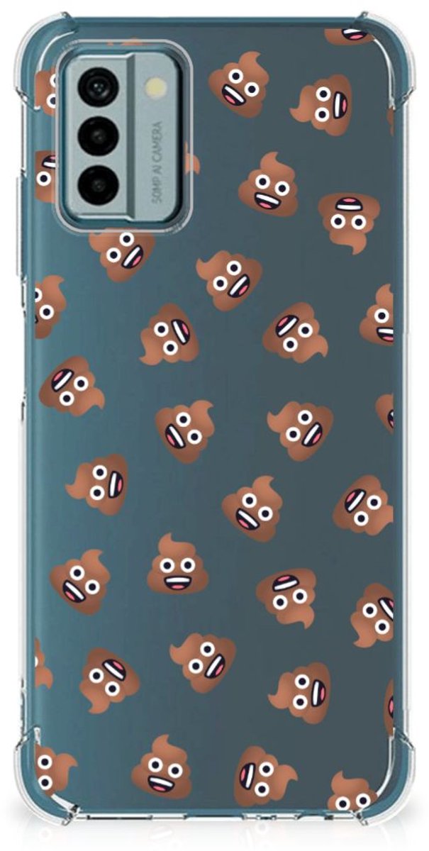Doorzichtige Silicone Hoesje voor Nokia G22 Poep Emojis