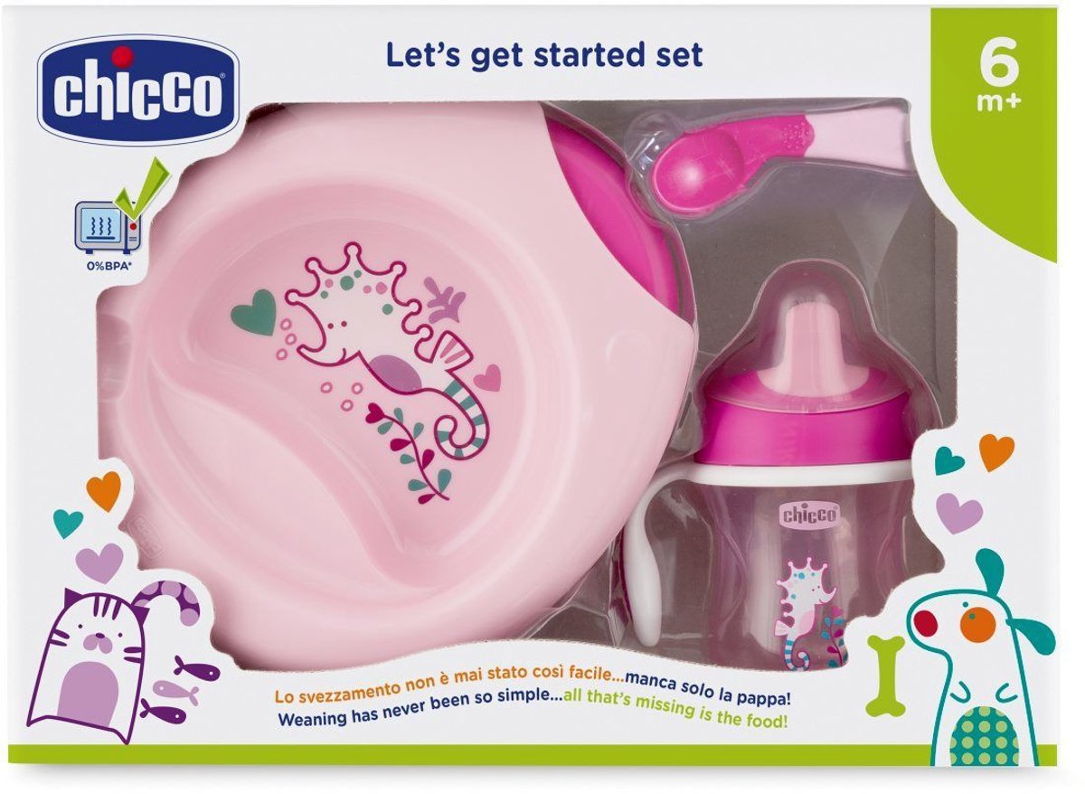Chicco Eetset Junior 16 Cm Roze 3-delig