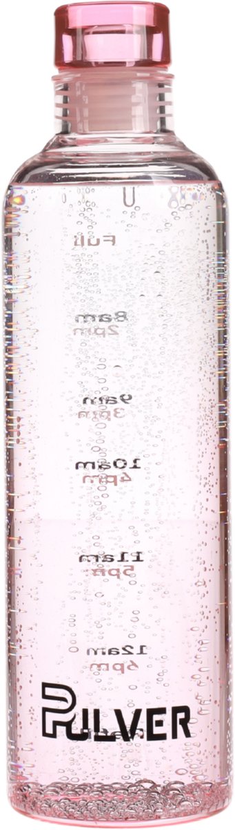 Pulver - Glazen Drinkfles Drinkfles – BPA Vrij – 500 ml - Waterfles met draaidop – Drinkfles – lek vrij - thee / koffie - healthy - Roze