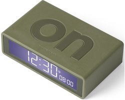 Lexon Flip Classic - Omkeerbare digitale wekker ON OF - khaki