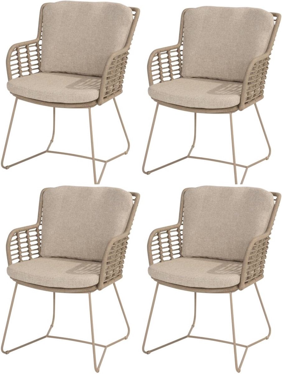 4 Seasons Outdoor Fabrice garden chair latte set of 4