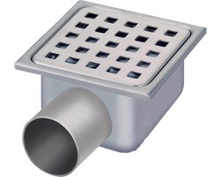 Renovatie RVS doucheput 105 x 105 mm